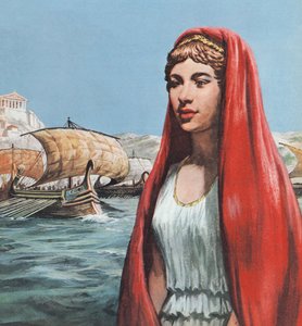 Helena de Troya (litografía en color)