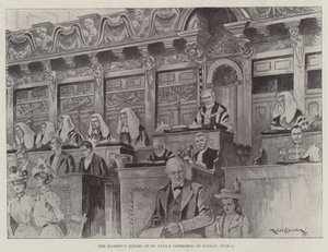 Los jueces de Su Majestad en la Catedral de San Pablo el domingo, 4 de junio de Ralph Cleaver