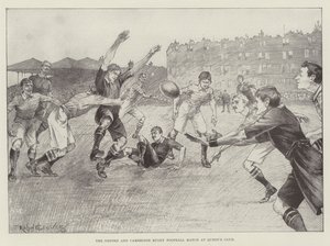 El partido de rugby Oxford y Cambridge en el Queen