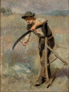 Afilando la guadaña, 1897 de Ralph Hedley