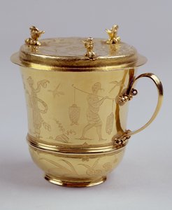 Taza de chocolate de oro, c.1685 de Ralph Leake