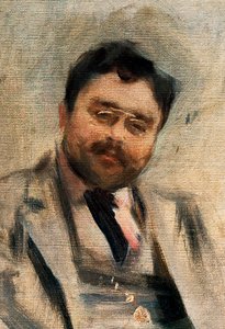 Retrato de Isaac Albéniz a los 34 años, (detalle) de Ramon Casas i Carbo