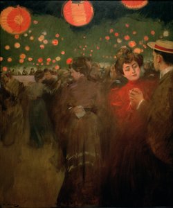 La fiesta al aire libre, c.1901-02 (óleo sobre lienzo)