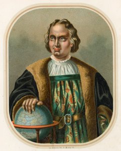 Cristóbal Colón con globo terráqueo