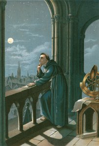 Roger Bacon en su observatorio en Oxford