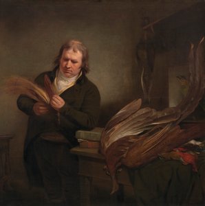 Un ornitólogo, posiblemente John Latham de Ramsay Richard Reinagle