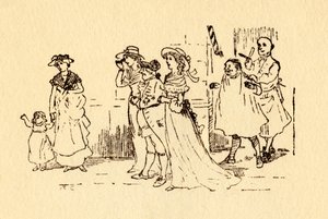 Espectadores observan mientras John Gilpin galopa de Randolph Caldecott