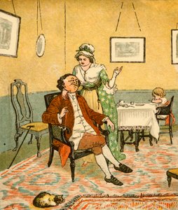 John Gilpin y su esposa, 1878, c1918 de Randolph Caldecott