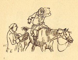 John Gilpin se seca la frente sudorosa con un pañuelo, 1878, c.1918 de Randolph Caldecott