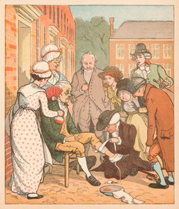 Vecinos vistiendo la mordedura del buen hombre de Islington de Randolph Caldecott