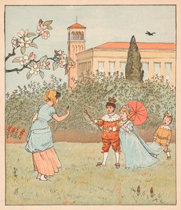 La Doncella y el Jenny Wren, 1880 de Randolph Caldecott