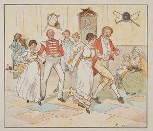 El soldado y su novia, de The Hey Diddle Diddle Picture Book, pub.1882 de Randolph Caldecott
