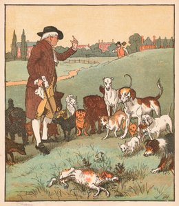 El perro que murió, c. 1879 de Randolph Caldecott