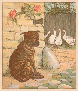 El perro que molestaba al gato..., c1878 de Randolph Caldecott
