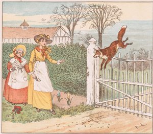 El zorro salta sobre la puerta del párroco de Randolph Caldecott