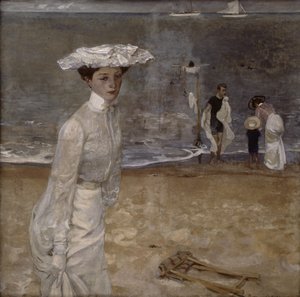 En la playa (óleo sobre lienzo) (véase también 164323) de Raoul Du Gardier