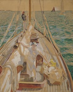 Pesando ancla (óleo sobre lienzo) de Raoul Du Gardier