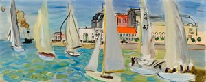 Barcos en Le Havre de Raoul Dufy