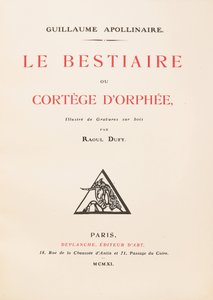 Frontispicio de "Le Bestiaire ou Cortège d