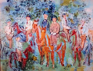 Jinetes en el bosque de Raoul Dufy
