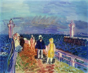 Jettys en Trouville-Deauville; Les Jetees de Trouville-Deauville de Raoul Dufy