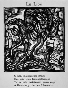 El león - en "Le Bestiaire ou cortège d