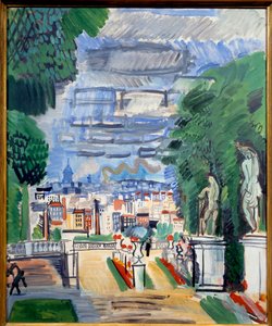 Le parc de Saint Cloud, siglo XX (óleo sobre lienzo) de Raoul Dufy