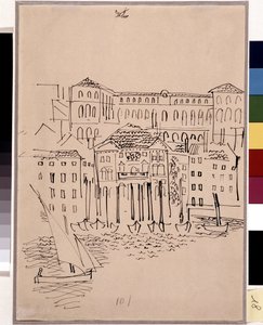 Marsella, el puerto, el ayuntamiento y el Hotel Dieu de Raoul Dufy
