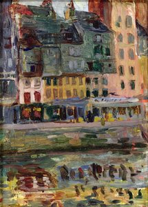 Casas antiguas en el puerto de Le Havre de Raoul Dufy
