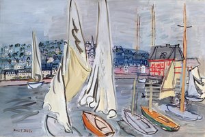 Veleros en el puerto de Deauville