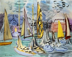 Veleros en el puerto de Deauville; Voiliers dans le Port de Deauville