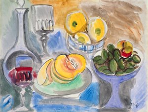 Naturaleza muerta, c.1923 (acuarela sobre papel) de Raoul Dufy
