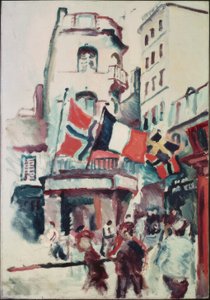 Calle con banderas de Raoul Dufy
