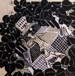 Tenis (pluma y tinta y gouache sobre papel) de Raoul Dufy