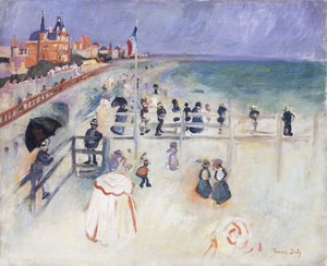La playa de Sainte-Adress; La Plage de Sainte-Adress, c.1905 (óleo sobre lienzo) de Raoul Dufy