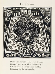 La carpa, ilustración de "El bestiario o procesión de Orfeo".