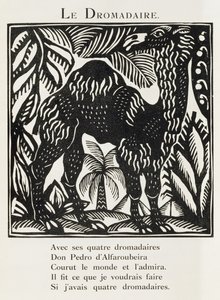 El dromedario, ilustración de "El bestiario o procesión de Orfeo".