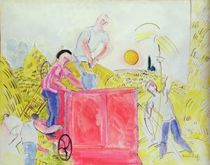 Los segadores (gouache sobre papel) de Raoul Dufy