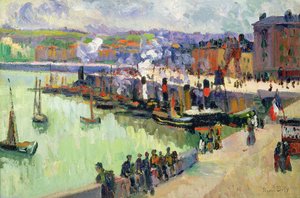 El Puerto (óleo sobre papel) de Raoul Dufy