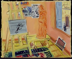 El estudio, c.1942 (óleo sobre lienzo) de Raoul Dufy