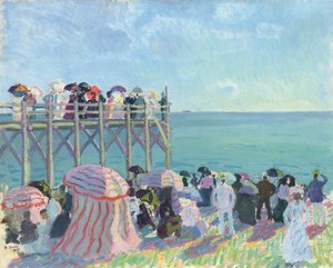 La playa y el muelle de Trouville de Raoul Dufy
