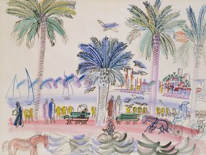 Vista de Le Suquet, Cannes (acuarela) de Raoul Dufy
