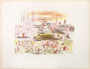 Vista de Marsella (Le Port) de Raoul Dufy