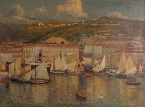 Tarde de verano (Puerto de Fiume) de Raoul Frank