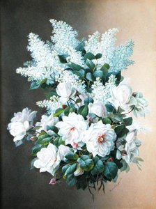 Lilas y rosas, c.1900 de Raoul M. de Longpre
