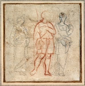 Eneas escoltado por Dido, estudio para la escena del borde (3er compartimento izquierdo) del 