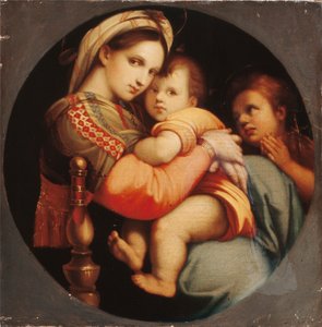 Virgen de la Silla (óleo sobre lienzo) de Raphael (1483 1520) (after)