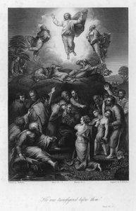 La Transfiguración, Marcos IX, 2 (grabado) de after Raphael
