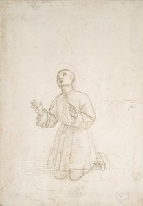 Figura arrodillada de un joven, c.1503 de Raphael