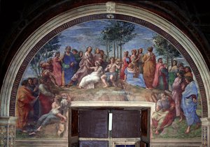 Parnaso, de la Stanza della Segnatura de Raphael (1483 1520)